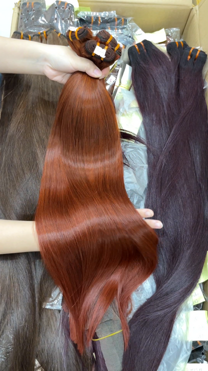 26 inches Cajun Color Hair Extensions, 100% Human Hair Bundles