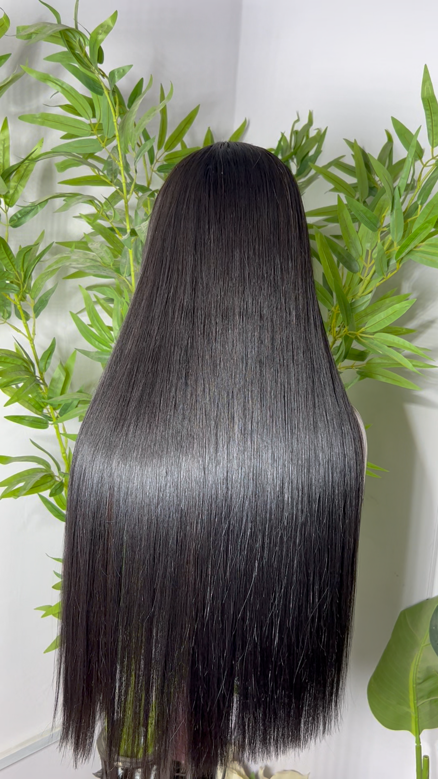 Raven Cascade Straight Human Hair Glueless Wig