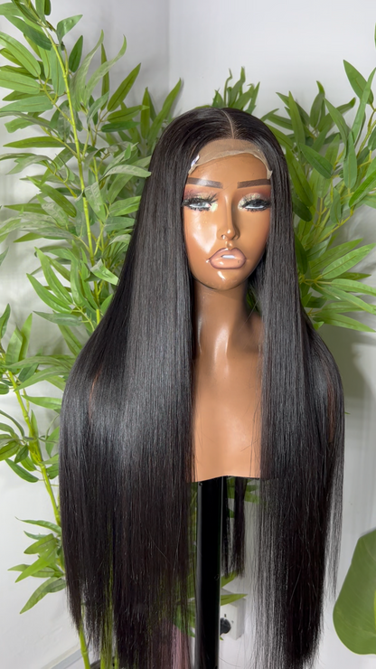 Raven Cascade Straight Human Hair Glueless Wig