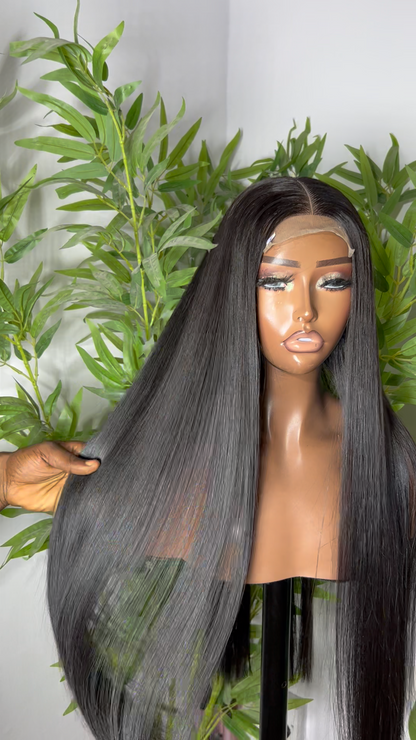 Raven Cascade Straight Human Hair Glueless Wig