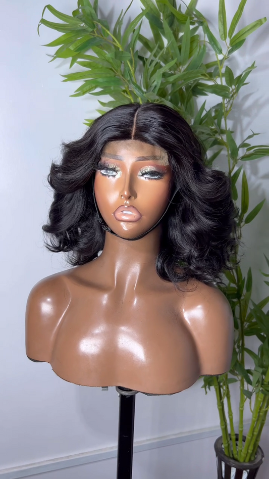 Black Pearl Bounce Human Hair Glueless Wig